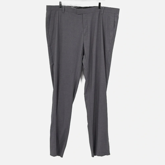Soul of London Flat Front Unhemmed Dress Pants in Gray - NWOT - Size 43R - Picture 1 of 6